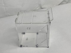 Clear Acrylic Parafilm M & Foil Dispenser 2-Slots 4-3/4”L x 6-3/4”W x 6-3/8”H B