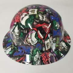 NEW FULL BRIM Hard Hat custom hydro dipped in THE JOKER HAHA FULL COLOR SICK NEW