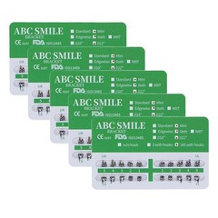1-100×Dental Monoblock Metal Bracket Brace Mini Roth 022 345 Hooks 20Pcs/kit