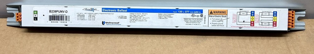 Universal B239PUNV-D Fluorescent Ballast (2-Lamp) F39T5HO F24T5HO FT39W/2G11
