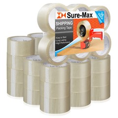 36 Rolls Carton Sealing Clear Packing Tape Box Shipping – 2 mil 2″ x 55 Yards