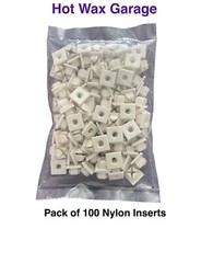 License Plate Screw Insert, Universal #14 White Plastic Nylon Nut (100 Pack)