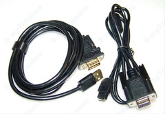 1x Bundle FTDI USB & HP48 Serial DB9 Cable for HP 48GX 48G+ 48G 48SX 48S + CD