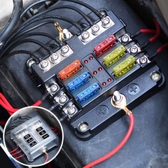 12V Fuse Box 6 Way 12 Volt Fuse Block ATO/ATC with LED Indicator Light Waterp…