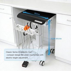Portable Dental Delivery Unit Cart System /40L Silent Oil-Free Air Compressor
