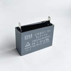 CBB61 250V 1.5/4/5/6/8/10/12/15/20/30/40/25 UF Fan Motor RUN Capacitor 2 PINS