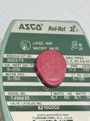 ASCO Red Hat 8210G002 High Flow 2-way 24v DC 1/2” Normally Closed Solenoid Valve