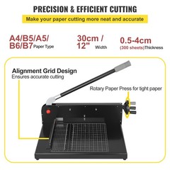 VEVOR 12″ Paper Cutter Heavy Duty Guillotine Stack Paper Trimmer Metal Base A4