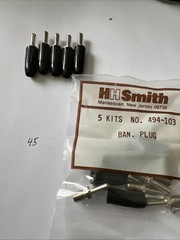 HH SMITH 494-103 BLACK BANANA PLUG 5 PCS KIT NEW IN PACKAGE 30 DAY RETURNS