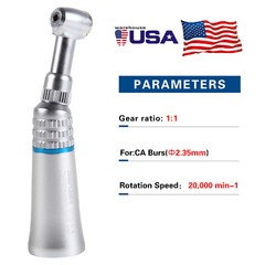 Dental E TYPE push button Contra Angle LOW Handpiece A+ Dentist Brand New PAD