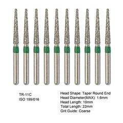 Dental Burs Diamond FG High Speed Round End Taper Ball Football Cylind