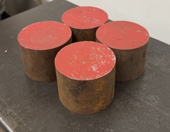 1045 Hot Rolled Steel Round Bar Rod 3.25″ Diameter x 2.50″ Length (4 PC LOT)