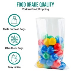 HEAVY DUTY Clear Poly Bags 4-Mil Flat Open Top Plastic Packaging Packing