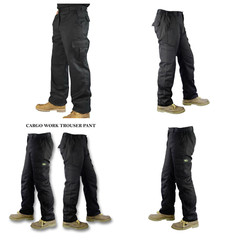 Mens Cargo Combat Work Trousers HEAVY DUTY Work Wear Pants multi pockets Bottoms