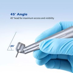 Dental Surgical 45° High Speed Handpiece Push Button Single Water Spray 4HOLE