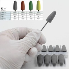 Dental Silicone Burs 2.35mm Acrylic Rubber Diamond Polishing Grinding Rotary Bur