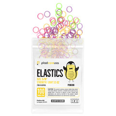 100 Assorted Color Light 3.5 Oz 5/16″ Penguin Latex Elastic Rubber Bands Braces