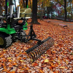 49” 3 Point Attach Landscape Rock Rake Fit for 2 inch Receiver Compact Tractor