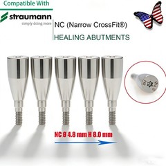 US 5Pc Fit Straumann Titanium NC Healing Abutment & Closure Cover Cap ITI BL/BLT