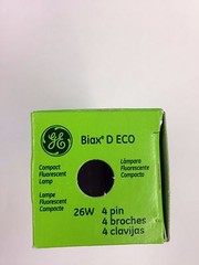 20 PIECES GE 97613 F26DBX/841/ECO4P 26W 4000K 4 PIN G24Q-3 BASE CFL