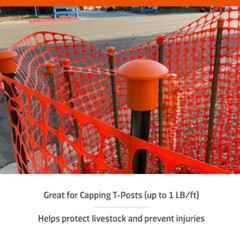 250PC Rebar Mushroom Safety Caps | For Rebar #3 to #8 | Concrete Stakes New