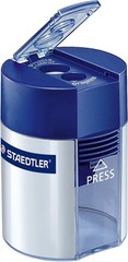 STAEDTLER Manual Pencil Sharpener Blue/Silver (512 001 BK 03)