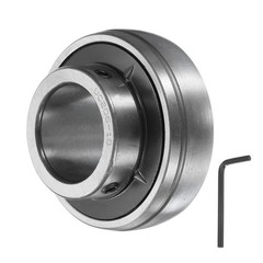 Ball Bearing Insert Chrome Steel Gcr15 UC206-18 Bore 1 1/8″ Set Screws