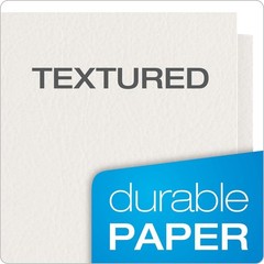 Oxford Twin-Pocket Folders 25 Count Letter Size White Textured Paper 100 Sheets