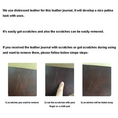 Genuine Leather Journal Notebook – 240 Lined Pages 5 x 7 in Rustic Brown