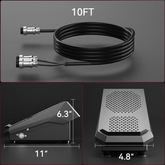 ARCCAPTAIN iControl TIG205 Pro 5 In 1 Cold Spot Stick/TIG Welder with Foot Pedal