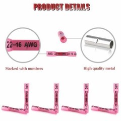 100x Solder Sleeve Heat Shrink Tubing Waterproof AWG 16-22 Wire Splice Connector