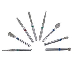 100Pcs AZDENT Dental Diamond Burs Kit for High Speed Handpiece Medium FG 1.6MM