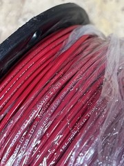 18 AWG Red Wire Spool 500 Feet Length 1000V Moisture Resistant