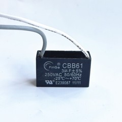CBB61 250V Capacitor 2 wires 1/2/3/3.5/4/5/6/7/8/9/10/12/15/18/20/24/25/30 UF