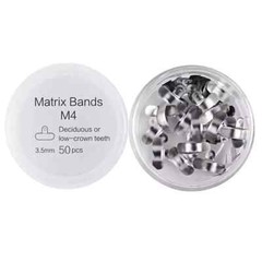 50Pcs/box Dental Sectional Matrix Bands M4 Metal Sectional Contoured Matrice
