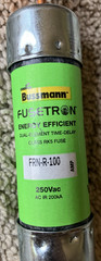 Lot of 3 – Bussmann Eaton Fusetron FRN-R-100 Fuse 250 VAC