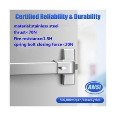 31.5”/80cm Stainless Steel Commercial Door Push Bar Panic Exit Device with