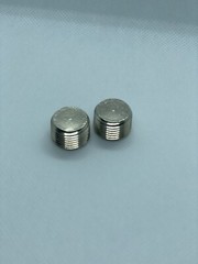 2x 3/8 NPT Male Brass Nickel Hex Head Socket Pipe Plugs Pipe Fitting End Cup