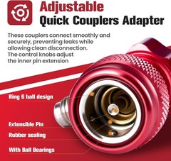 R134a Quick Coupler Adapter, Adjustable R134a Adapters Quick Connectors for C…
