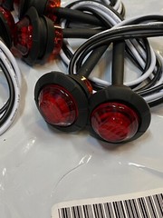 4 Qty of 50-Pack Mini Round 3/4″ Clear Lens Red LED Buttons (200 Qty Total)