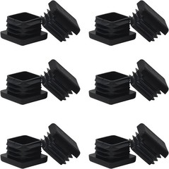 1 1X1 Square Tube End Cap Plastic Plugs 12 Pack, 1X1 1 Inch Square Tubing Plug 1
