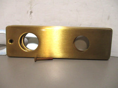 Best Access 35H Mortise Lock Escutcheon Set Brushed Brass