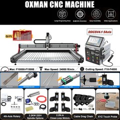 OXMAN CNC Router 5 Axis DDCSV4 Offline Control Wood Engraving Machine w/ Rotary