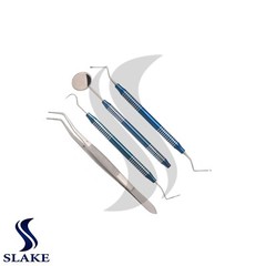 4 Pcs Basic Dental Set Mirror Explorer College Plier Lucas Set Dental Instrument