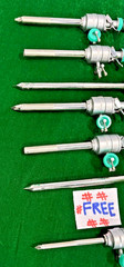 4pc Laparoscopic Metal Trocar Cannula 10mmx110mm with 5mm Trocar Free