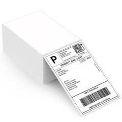 100 4×6 Fanfold Direct Thermal Shipping Labels Perforated for Zebra & Rollo UPS
