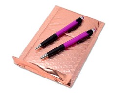 6×10, 4×8 Sunset Peach Glamour Metallic BUBBLE MAILERS Rose Gold Padded Envelope