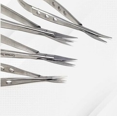 Castroviejo Curved Scissors Sharp/Sharp Micro Surgery Shears German Stainless CE