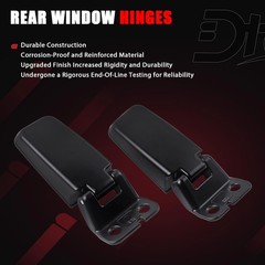 Rear Window Hinge Set Left & Right Tailgate Liftgate Glass Hinge Compatible