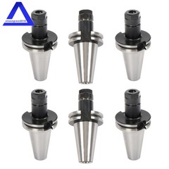 For Machine 6Pcs CAT40 ER16 Collet Chuck Taper Holder CNC Milling 70mm 2.76″